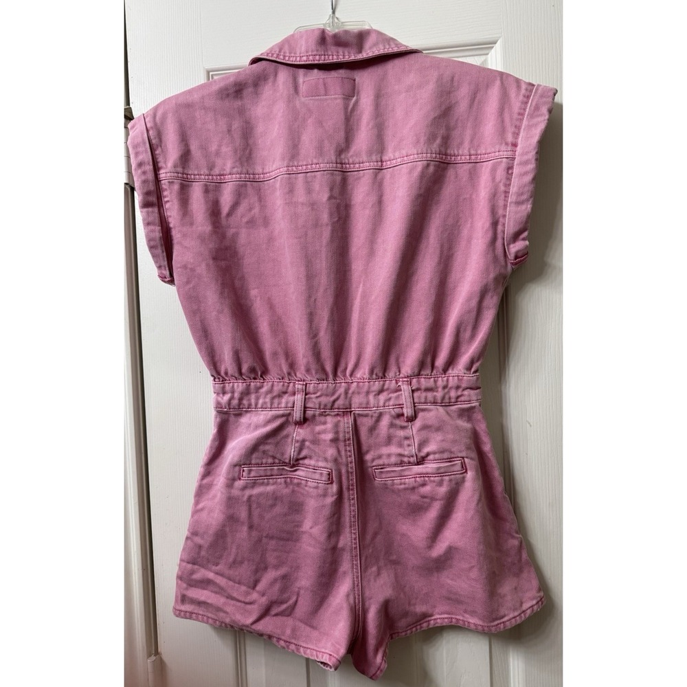 Blanknyc Pink Cotton Button Front Romper, Size XS PREOWNED‎ - Picture 8 of 14
